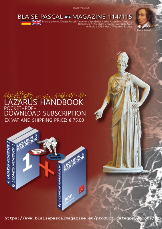 Christmasoffer 2023 Lazarus Handbook Pocket + Subscription
